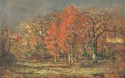 Charles leroux Edge of the Woods,Cherry Tress in Autumn oil painting
